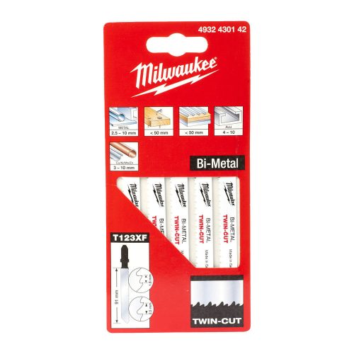 Milwaukee Bimetál szúrófűrészlapok 2 fogosztású 91/2,5/1,8 mm (Fémhez) 5db