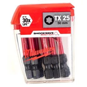  Milwaukee Shockwave bitCD TX25 50mm-10db (Rendelési egység 10 db)