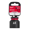 Milwaukee 1/2' Dugókulcs hatlapú, gépi, rövid 27 mm - 1 db