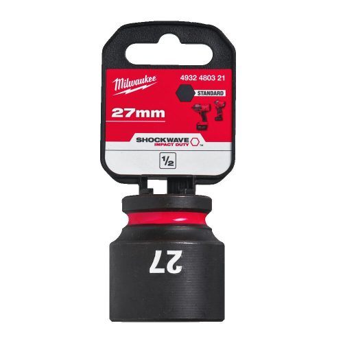 Milwaukee 1/2' Dugókulcs hatlapú, gépi, rövid 27 mm - 1 db