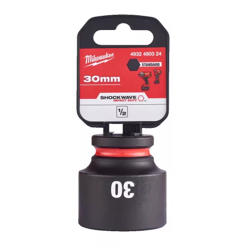 Milwaukee 1/2' Dugókulcs hatlapú, gépi, rövid 30 mm - 1 db