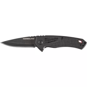   Milwaukee Összecsukható kés sima élű 64 mm, D2 acél, fekete  - 1 db