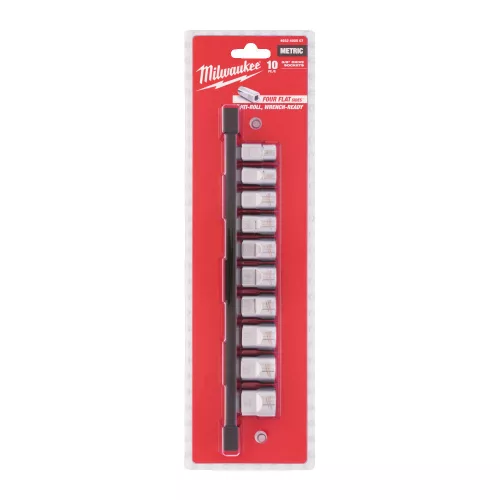 Milwaukee 3/8' Dugókulcsok rövid, Metrikus, tartósínen 10 db