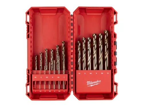 Milwaukee Red Cobalt HSS-G Co fémfúró  DIN 338 Készlet (19 darab)