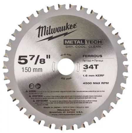 Milwaukee Körfűrészlap gérvágókhoz (Fém) 150x20x1.6x34 1 db