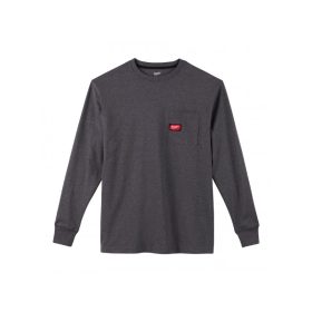 Milwaukee WTLSG-L Hosszú ujjú zsebes póló Sötétszürke