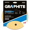 GRAPHITE Tépőzáras csiszolópapír 225mm, K80, 5db, 6 lyukakkal az 59G264, 59G265 csiszológéphez.