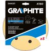 GRAPHITE Tépőzáras csiszolópapír 225mm, K180, 5db, 6 lyukakkal az 59G264, 59G265 csiszológéphez.