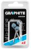 GRAPHITE Csapos csiszolókő 10mm, gömb, szár 3.2mm, 3db