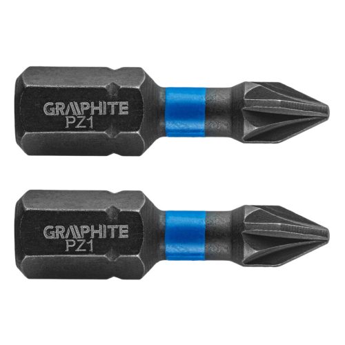 GRAPHITE Torziós ütvecsavarozó bit PZ1x25mm, 2db