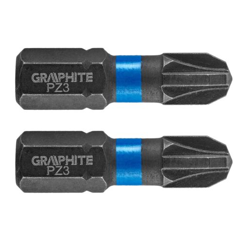 GRAPHITE Torziós ütvecsavarozó bit PZ3x25mm, 2db