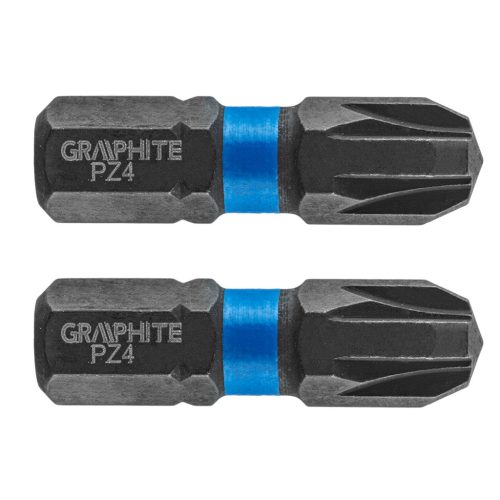 GRAPHITE Torziós ütvecsavarozó bit PZ4x25mm, 2db