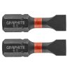 GRAPHITE Torziós ütvecsavarozó bit SL6.5x25mm, 2db