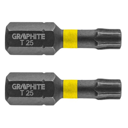 GRAPHITE Torziós ütvecsavarozó bit TX25x25mm, 2db