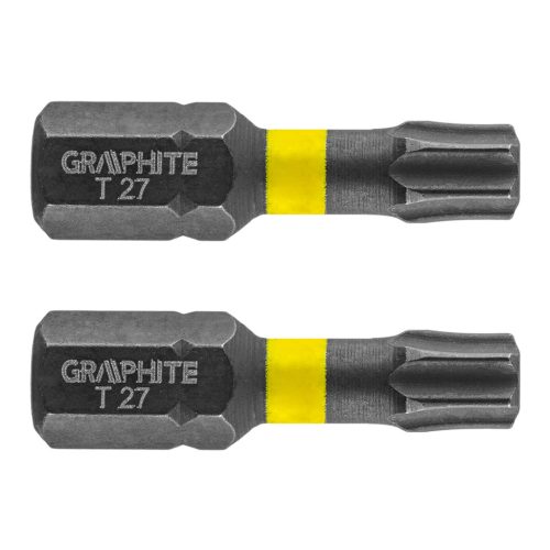 GRAPHITE Torziós ütvecsavarozó bit TX27x25mm, 2db