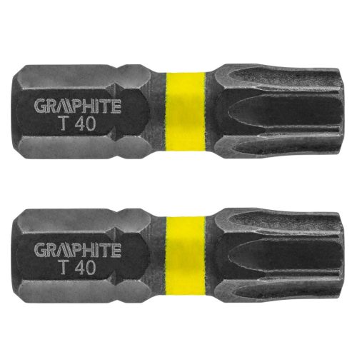 GRAPHITE Torziós ütvecsavarozó bit TX40x25mm, 2db