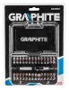 GRAPHITE Csavarhúzó bitkészlet, 60db., bitek 25mm - 58db, mágneses bittartók 2db