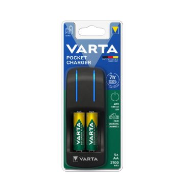 VARTA Akkutöltõ Pocket + 4x2100mAh AA (AA/AAA) 420min