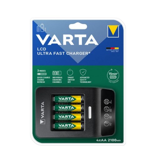 VARTA Akkutöltõ Gyorstöltõ + 4x2100mAh AA 15 perces (AA/AAA)