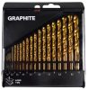 GRAPHITE Csigafúró készlet HSS TITÁN bevonattal 1.0 - 10.0mm, 19db