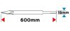 GRAPHITE Hegyesvéső SDS MAX önélező 18x600mm