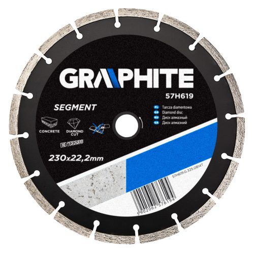 GRAPHITE Gyémánt vágókorong 230mm SZEGMENSES