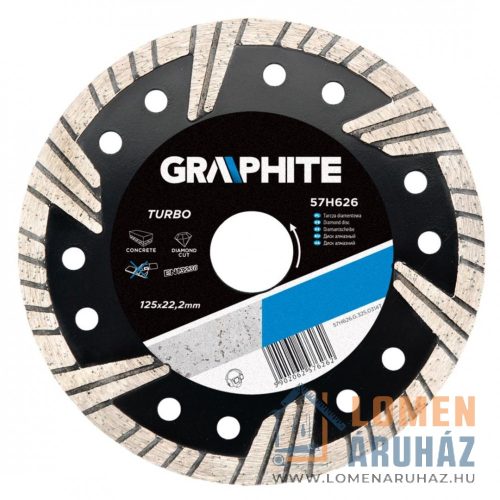 GYÉMÁNTVÁGÓ GRAPHITE 57H626 125MM TURBO