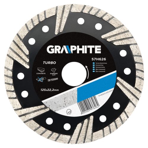 GRAPHITE Gyémánt vágókorong 125mm TURBO