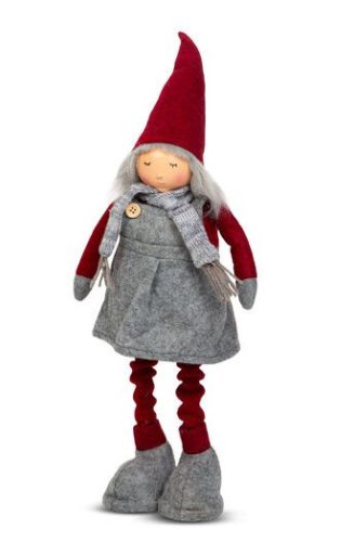 Karácsonyi textil manó figura - 60 cm Lány