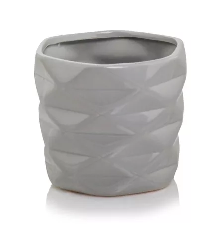 Kaspó Geomi 15 cm szürke