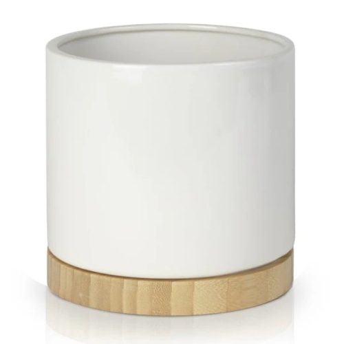 Kaspó BCN BAMBUSZ 16 cm fehér