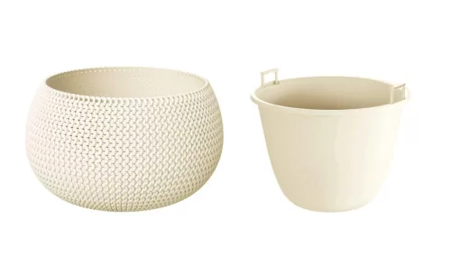 Kaspó SPLOFY TÁL 15CM FEHÉR