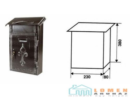 POSTALÁDA IBFM NAGY, ÁLLÓ 23X38X8 CM