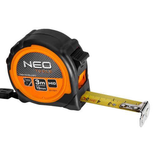 NEO TOOLS Mérőszalag 3m / 19mm, mágneses, dupla fékes