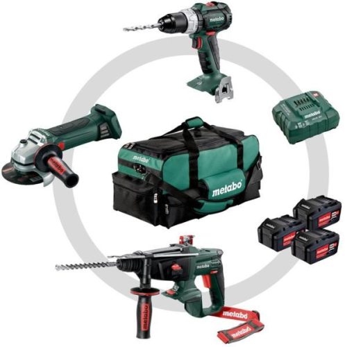 Metabo szett SB18 LT BL; KHA 18 LTX; W18 LTX 3in1 (3db akksi+plus töltő)