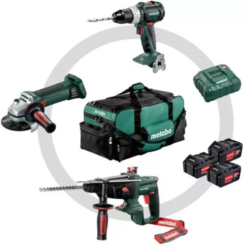 Metabo szett  SB18 LT BL; KHA 18 LTX; W18 LTX 3in1 (3db akksi+plus töltő)