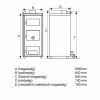 TOTYA K-4-B KLASSZIK VEGYESTÜZELÉSŰ LEMEZKAZÁN, HÁTSÓ FÜSTCSÖVES, HUZATSZABÁLYZÓVAL, HŐMÉRŐVEL, 43 KW