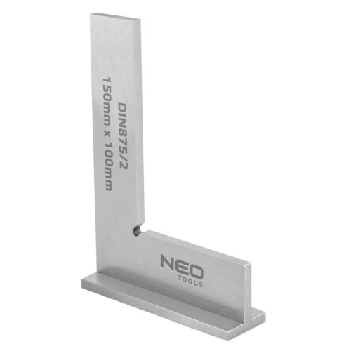 NEO TOOLS Precíziós talpas derékszög, DIN875/2, 150x100mm