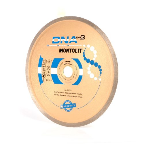 Montolit CX250 vágókorong porcelán csempe/finom kerámia/gránit O 250 mm M25