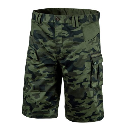 NEO TOOLS Terepmintás Rövid munkásnadrág, CAMO, 60% pamut, 40% polyester, 255 g/m2, XL