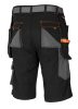 NEO TOOLS Karcsúsított(slim fit) Rövid munkásnadrág, 60% pamut, 37% polyester, 3% elastane, 285 g/m2, övvel, M