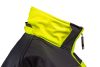 NEO TOOLS Láthatósági Softshell Munkavédelmi kabát, kapucnival, sárga, S