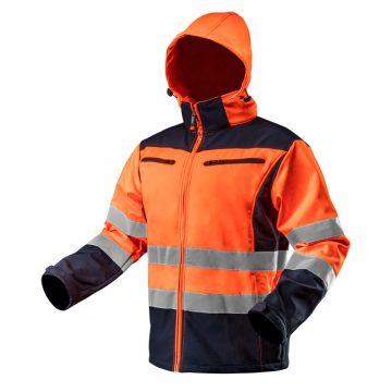   LÁTHATÓSÁGI DZSEKI NEO 81-701-L SOFTSHELL, KAPUCNIVAL, NARANCSSÁRGA