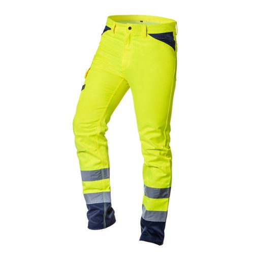 NEO TOOLS Láthatósági Munkásnadrág, VISIBILITY, 60% pamut, 40% polyester, 260 gsm, citromsárga, L