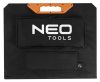 NEO TOOLS Hordozható napelem, napelemes töltő, 140W, 18V-os akku, telefon, laptop töltésre, 2db USB, 1db C csatlakozó