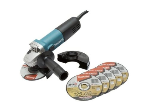 Makita sarokcsiszoló 840W 125mm R +5db tárcsa