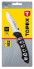 TOPEX Kés, összecsukható kés retesszel, 8cm penge, összecsukott 113mm