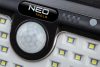 NEO TOOLS Napelemes fali reflektor SMD LED 350lum, mozgásérzékelő, 160x105x47mm