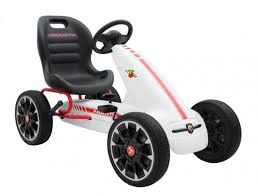 HECHT ABARTH-WHITE GOKART FEHÉR, 3-6 ÉVES KORIG