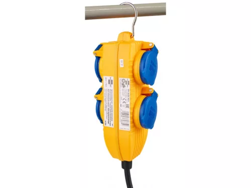 BRENNENSTUHL Powerblock 4-es ipari hosszabbító - 5m, H07RN-F, 3G1,5, IP54